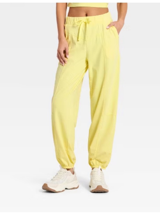 JoyLab Pants - NWT Joylab Women's Washed Yellow Jersey Jogger Pants